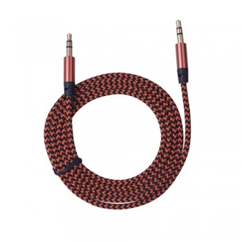Nylon Jack Audio Cable 3.5 mm to 3.5mm Aux Cable Male to Male Kabel Gold Plug Car Aux Cord for speaker