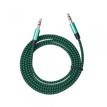 Nylon Jack Audio Cable 3.5 mm to 3.5mm Aux Cable Male to Male Kabel Gold Plug Car Aux Cord for speaker