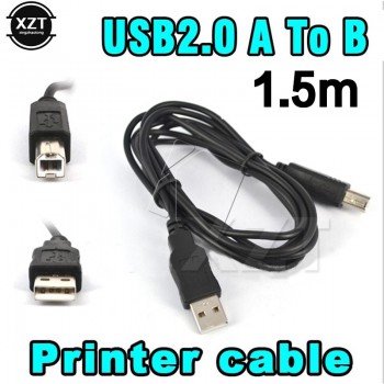2 pcs 1.8M USB 2.0 A to B Male Adapter Data Cable for Epson Canon Sharp HP Printer Scanner Extension Wire Cord