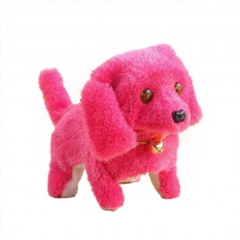 2017 New Pink Robotic Cute Electronic Walking Pet Dog Puppy Kids Toy With Music Light Dropship free shipping17Dec20