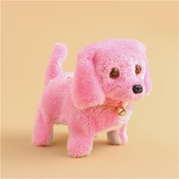 2017 New Pink Robotic Cute Electronic Walking Pet Dog Puppy Kids Toy With Music Light Dropship free shipping17Dec20