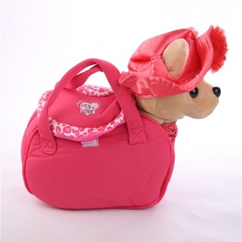 New Electronic Pets Robot Dog Der Chi Chi Love Zipper Singing Walking with bag Interactive Toy for Children kids Birthday Gifts