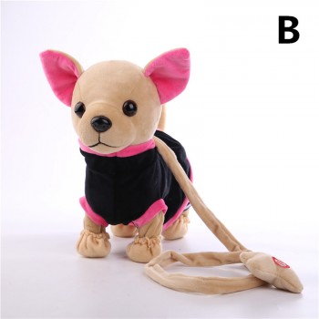 New Electronic Pets Robot Dog Der Chi Chi Love Zipper Singing Walking with bag Interactive Toy for Children kids Birthday Gifts