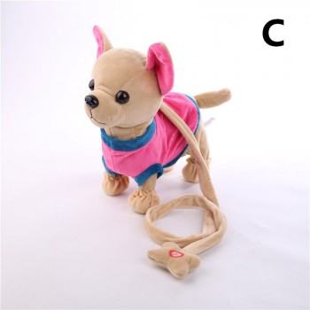 New Electronic Pets Robot Dog Der Chi Chi Love Zipper Singing Walking with bag Interactive Toy for Children kids Birthday Gifts