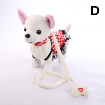 New Electronic Pets Robot Dog Der Chi Chi Love Zipper Singing Walking with bag Interactive Toy for Children kids Birthday Gifts
