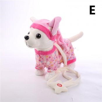 New Electronic Pets Robot Dog Der Chi Chi Love Zipper Singing Walking with bag Interactive Toy for Children kids Birthday Gifts