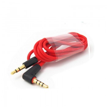 DC 3.5mm Jack Elbow Male To Male Stereo Headphone Aux Audio Extension Cable Car Accessories