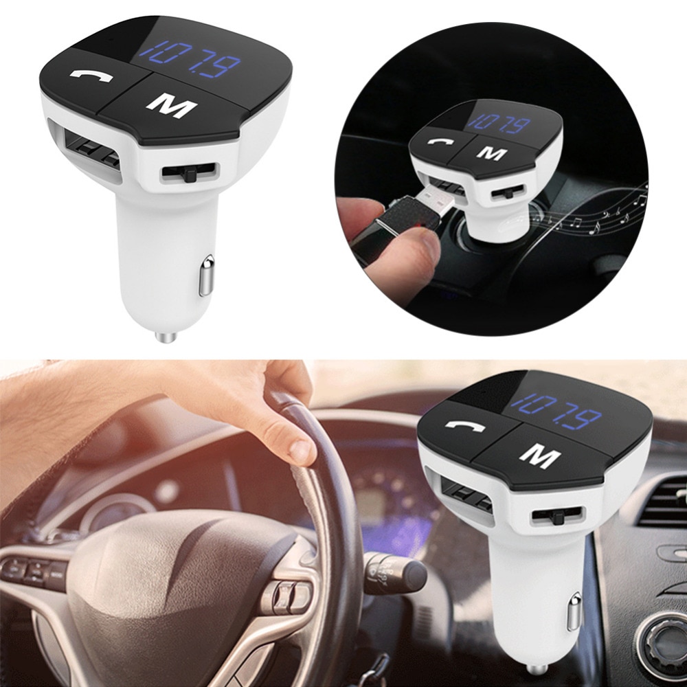 Portable USB 2.0 charger Car MP3 Music Player Transmitter Radio With USB Port Cigarette Lighter for Android Apple Device