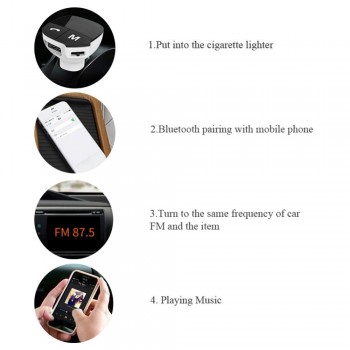 Portable USB 2.0 charger Car MP3 Music Player Transmitter Radio With USB Port Cigarette Lighter for Android Apple Device