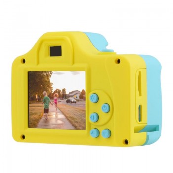 VKTECH 1.77Inch 32GB Full Color Mini LSR Digital Camera Kids Baby Cartoon Camcorder Video Recorder Support TF Card 4640*3680