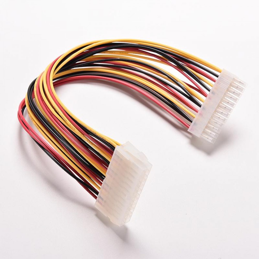 Colorful 30CM ATX 24 Pin Male to 24Pin Female Power Supply Extension Cable Internal PC PSU TW Power Lead Connector Wire
