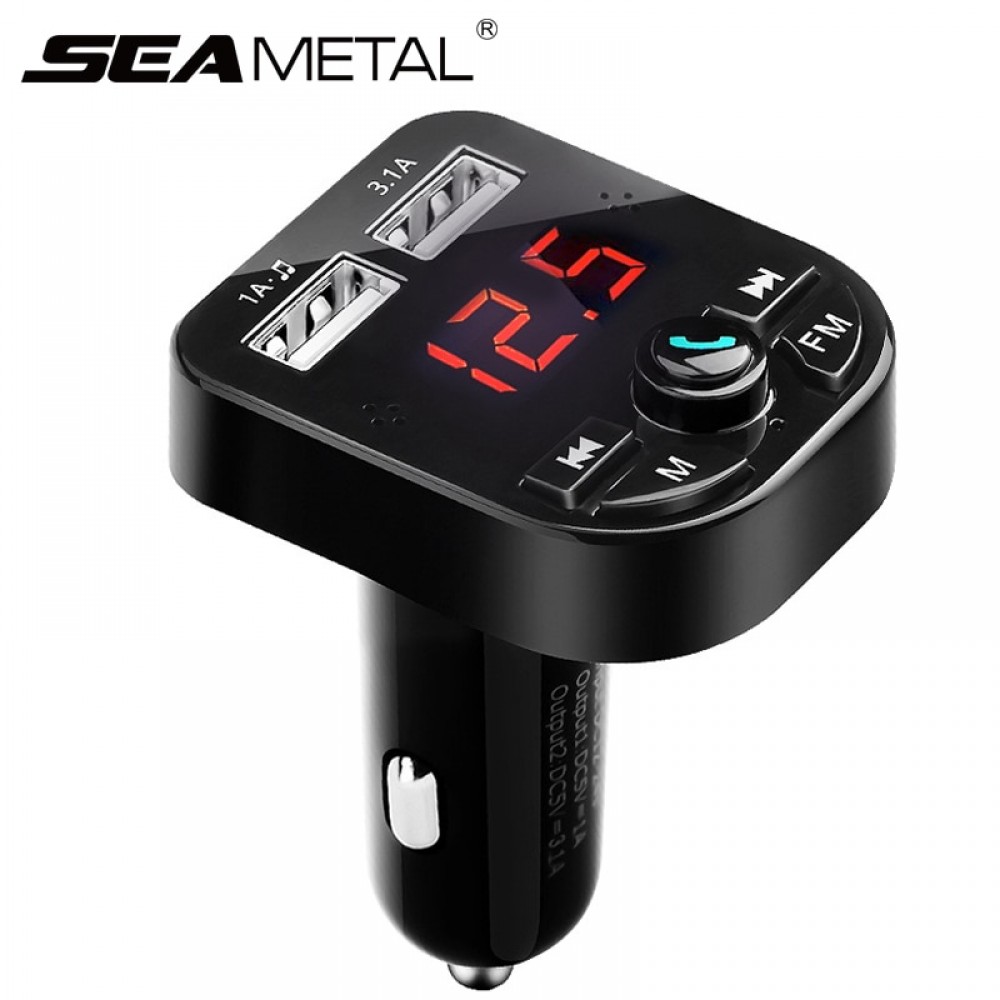 MP3 Player Car USB Bluetooth Handsfree Kit TF Music FM Transmission Cigarette Lighter Charge Adapter Auto Electronic Accessories