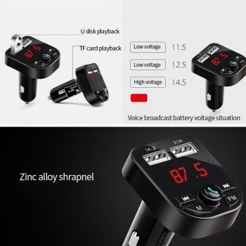 MP3 Player Car USB Bluetooth Handsfree Kit TF Music FM Transmission Cigarette Lighter Charge Adapter Auto Electronic Accessories