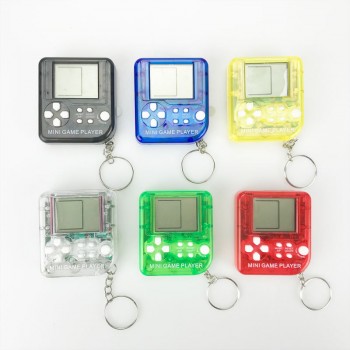 Portable Mini Tetris Game Console  Keychain LCD Handheld Game Players Children Educational Electronic Toys Anti-stress Keychain