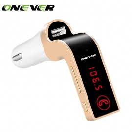 Wireless Hands Free Bluetooth FM Transmitter Modulator Car Kit MP3 Player SD USB LCD Car Music Player G7 + AUX