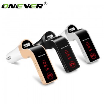 Wireless Hands Free Bluetooth FM Transmitter Modulator Car Kit MP3 Player SD USB LCD Car Music Player G7 + AUX