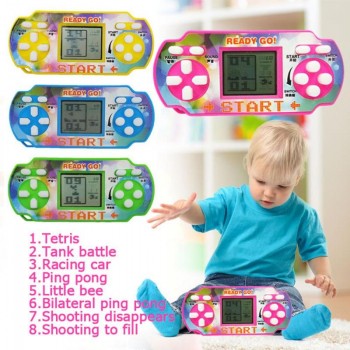 Portable Mini Handheld Tetris Game Console Console 8-Bit 3.0 Inch Color LCD Handheld Game Players Children Educational Toy