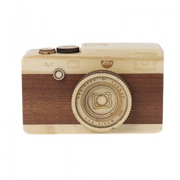 Wooden Box Retro Camera Design Classical Melody Birthday Home Decoration Fragile goods