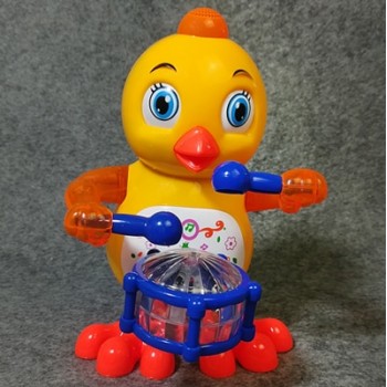 Lovely chicken Electric Smart Space Walking Dancing Robot for Children Kids Music Light Model Safe Toys Pets Gift