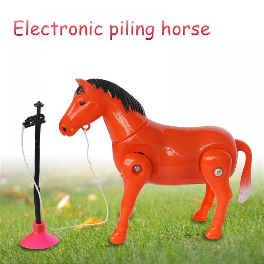 Plastic Electric Horse Around Pile Circle Toy Funny Cartoon Gift Educational Developmental Toys For Children