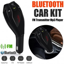 100% NEW Wireless Bluetooth FM Transmitter Modulator Car Kit MP3 Player Dual USB Charger Suppor caller number phones music