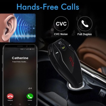 100% NEW Wireless Bluetooth FM Transmitter Modulator Car Kit MP3 Player Dual USB Charger Suppor caller number phones music