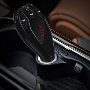 100% NEW Wireless Bluetooth FM Transmitter Modulator Car Kit MP3 Player Dual USB Charger Suppor caller number phones music