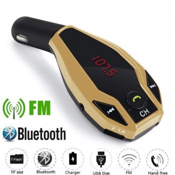 100% NEW Wireless Bluetooth FM Transmitter Modulator Car Kit MP3 Player Dual USB Charger Suppor caller number phones music