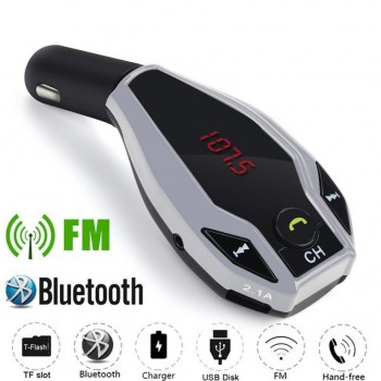 100% NEW Wireless Bluetooth FM Transmitter Modulator Car Kit MP3 Player Dual USB Charger Suppor caller number phones music