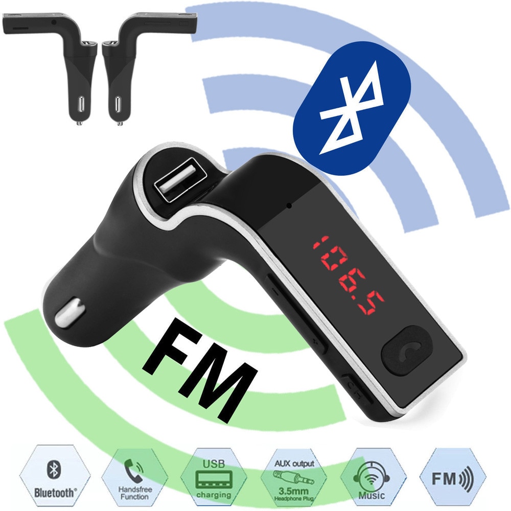 2019 Multifunction Car FM Transmitter Bluetooth Hands-free LCD MP3 Player Radio Adapter Kit Charger Usb To Mp3 Adapter H0201