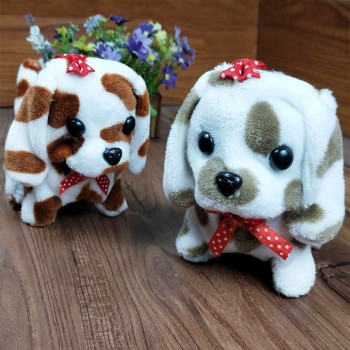 Cute Walking Barking Toy Funny Electric Short Floss Electric Moving Dog Children Kids Toys free shipping