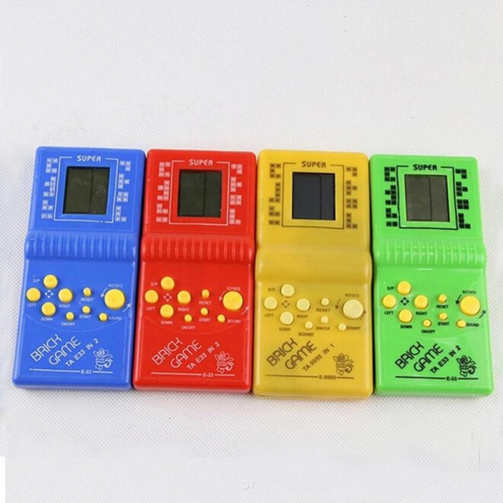 Classic Handheld Game Machine Tetris Brick Game Kids Game Machine with Game Music Playback without Battery