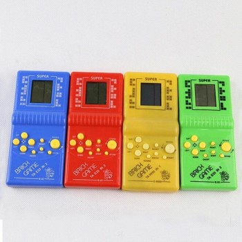 Classic Handheld Game Machine Tetris Brick Game Kids Game Machine with Game Music Playback without Battery
