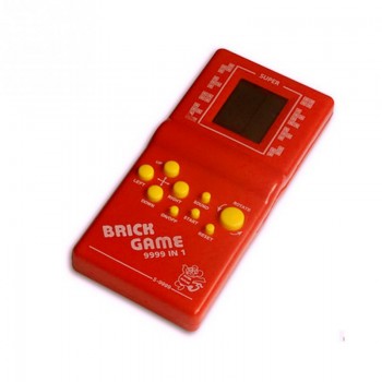 Classic Handheld Game Machine Tetris Brick Game Kids Game Machine with Game Music Playback without Battery