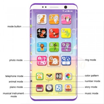 Childrens cute Animal mobile musical Simulation Cell Phone Hanging Bed Bell Baby kids toy phone playmobil toys for children