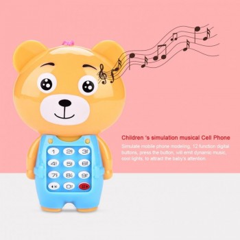 Childrens cute Animal mobile musical Simulation Cell Phone Hanging Bed Bell Baby kids toy phone playmobil toys for children