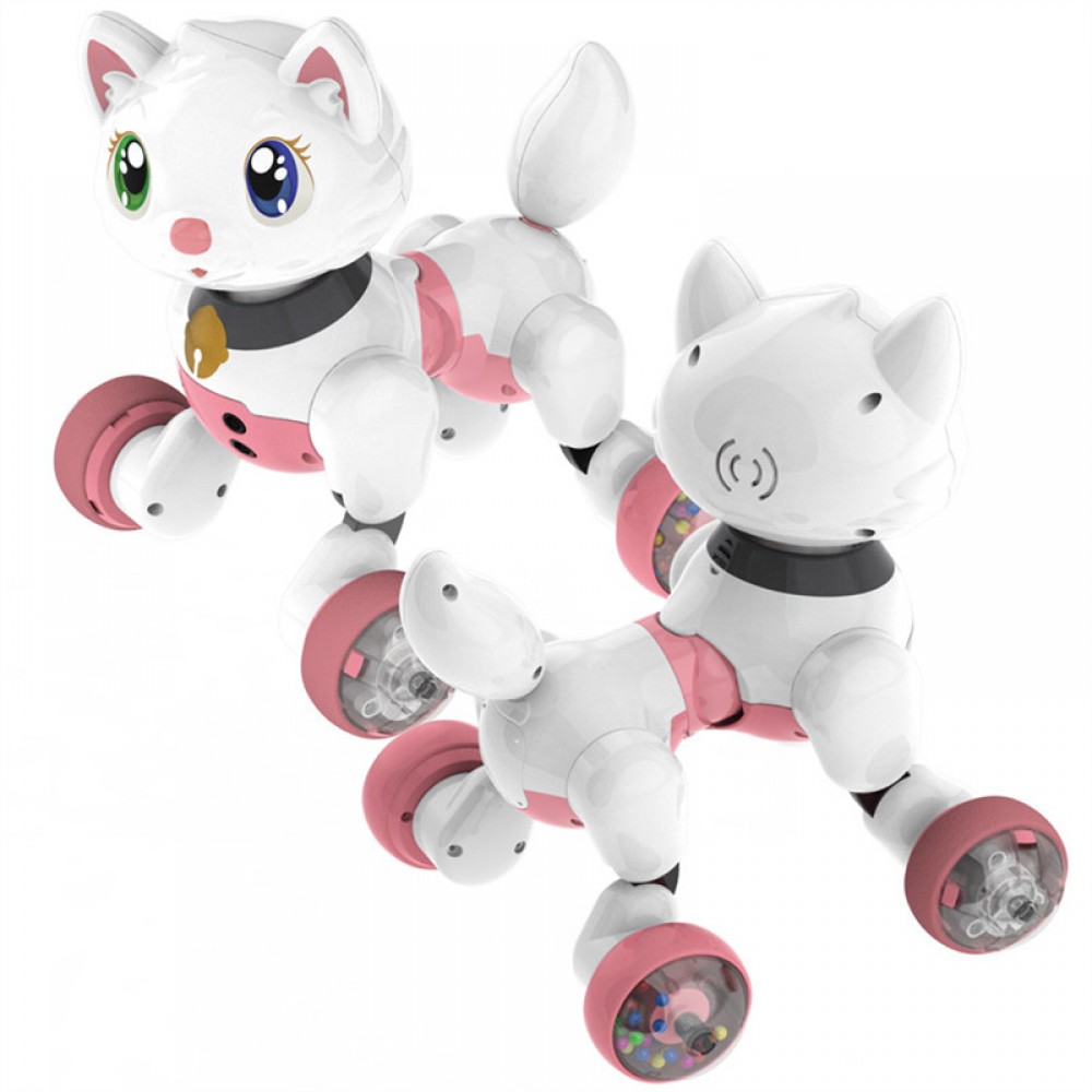 Voice Control Electronic Dog Cat Robot Smart Sounding Interactive Dance Sing Walking Puppy Action With Gesture Sensing Toys