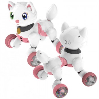 Voice Control Electronic Dog Cat Robot Smart Sounding Interactive Dance Sing Walking Puppy Action With Gesture Sensing Toys