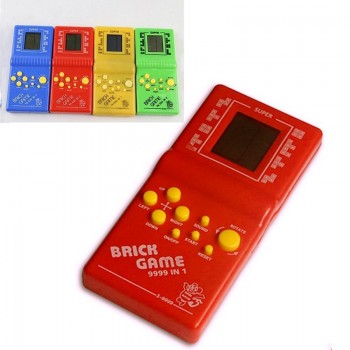 Classic Handheld Game Machine Tetris Brick Game Kids Game Machine Toy with Game Music Playback without Battery