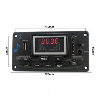 AOSHIKE Bluetooth Lossless APE Decoder EQ Adjustment FM Spectrum Display Bluetooth Audio FM Multi-function MP3 Board With APP