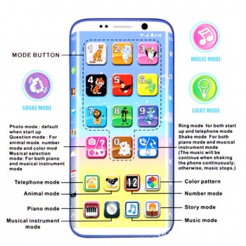 Educational Baby Phone Toy Simulator Music Phone Touch Screen Children Toy Electronic Learning Kids Gift Learning Toy Phone Toy