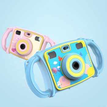 Electronic Toy Camera Cartoon Dual Lens Zoom Digital Camera Photo Toy For Kids