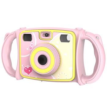 Electronic Toy Camera Cartoon Dual Lens Zoom Digital Camera Photo Toy For Kids