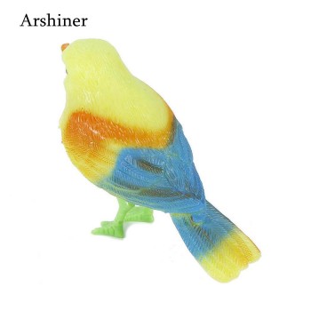 2018 Funny Electronic Pet Cage Decoration Toys Morning Bird Voice Control Music Bird Toy Simulation Cute Sing Song Bird Toy Doll