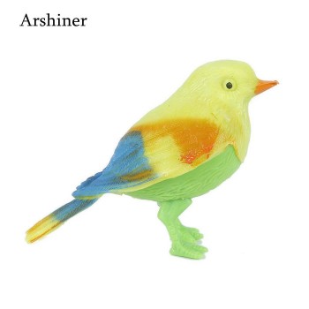2018 Funny Electronic Pet Cage Decoration Toys Morning Bird Voice Control Music Bird Toy Simulation Cute Sing Song Bird Toy Doll