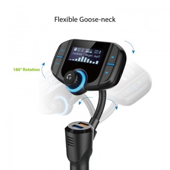 CDEN Bluetooth player MP3 FM transmitter TF Card music player Dual USB mobile phone Quick Charge 3.0 Charger Bluetooth Car Kit