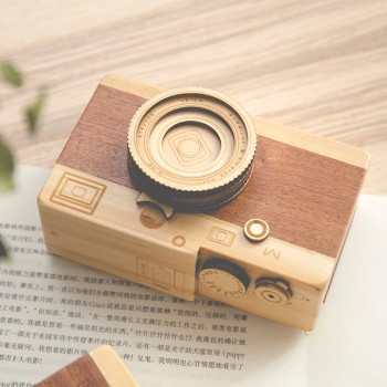 New Cute Nordic Hanging Wooden Camera Toy Music Box Room Decor Furnishing Articles Baby Birthday Gifts Wood Toys for Children