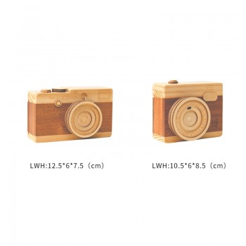 New Cute Nordic Hanging Wooden Camera Toy Music Box Room Decor Furnishing Articles Baby Birthday Gifts Wood Toys for Children