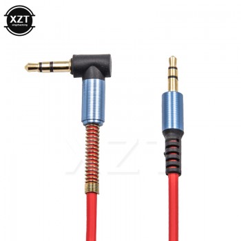 3.5mm Jack Aux Cable Audio Extension Cable Stereo Audio Cables Cord Spring Protector for Car Headphone Speaker