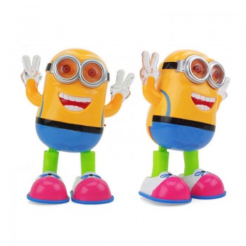 Electric Toys Despicable ME3 Minion Dancing Robot Kids Educational Toy With Light And Music Small Yellow People Childrens Gift